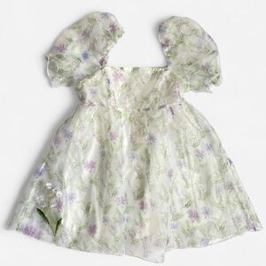 SHEIN white floral babydoll dress